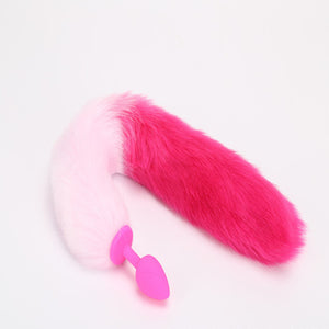 Tail anal plug Silicone Fox Tail Prostate Massager Anal Plug Insert Stopper BDSM Homosexual Animal Tail  For Women Man Couple